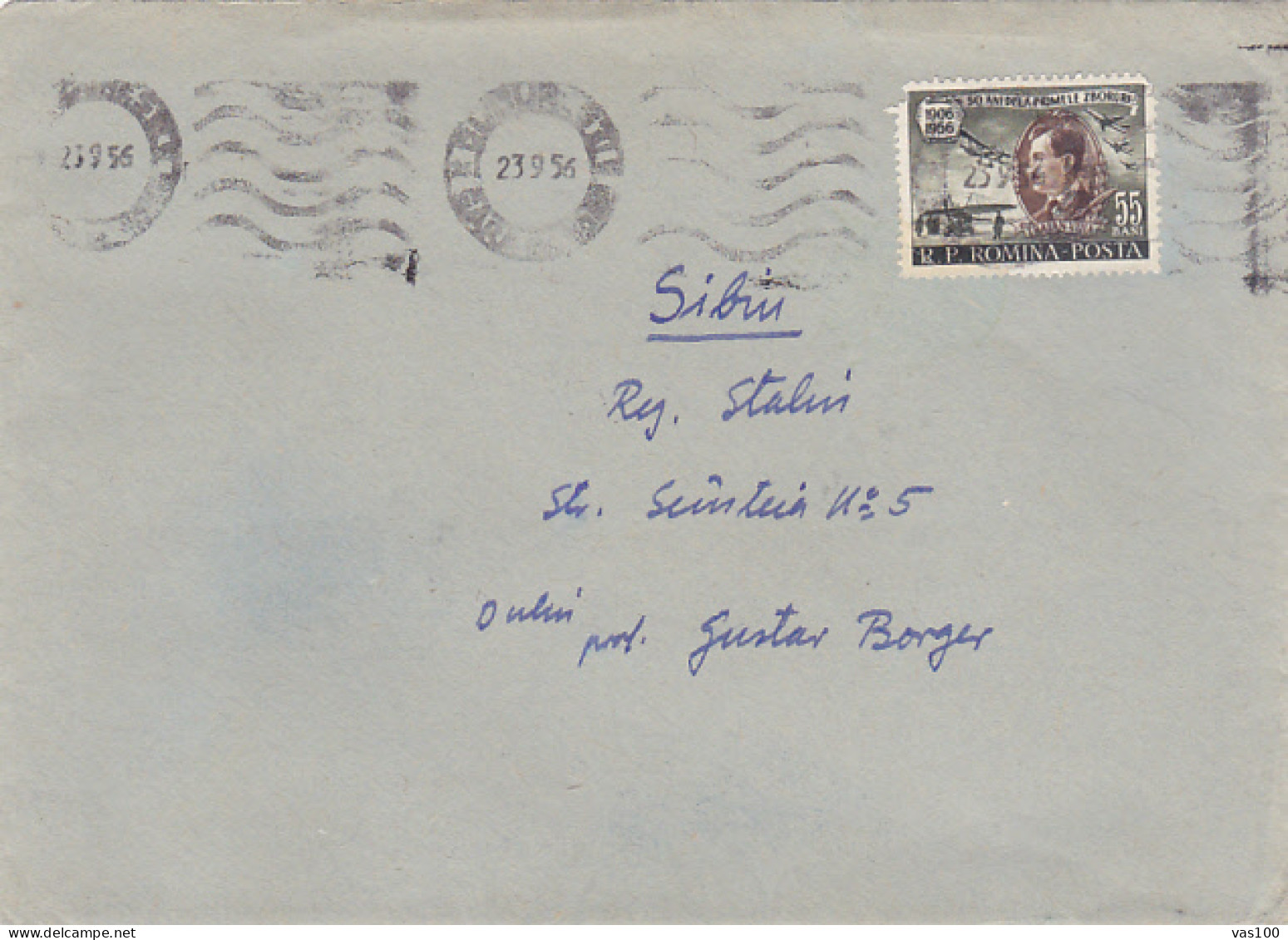 TRAIAN VUIA, PLANES, AVIATION PIONEER, STAMP ON COVER, 1956, ROMANIA - Brieven En Documenten