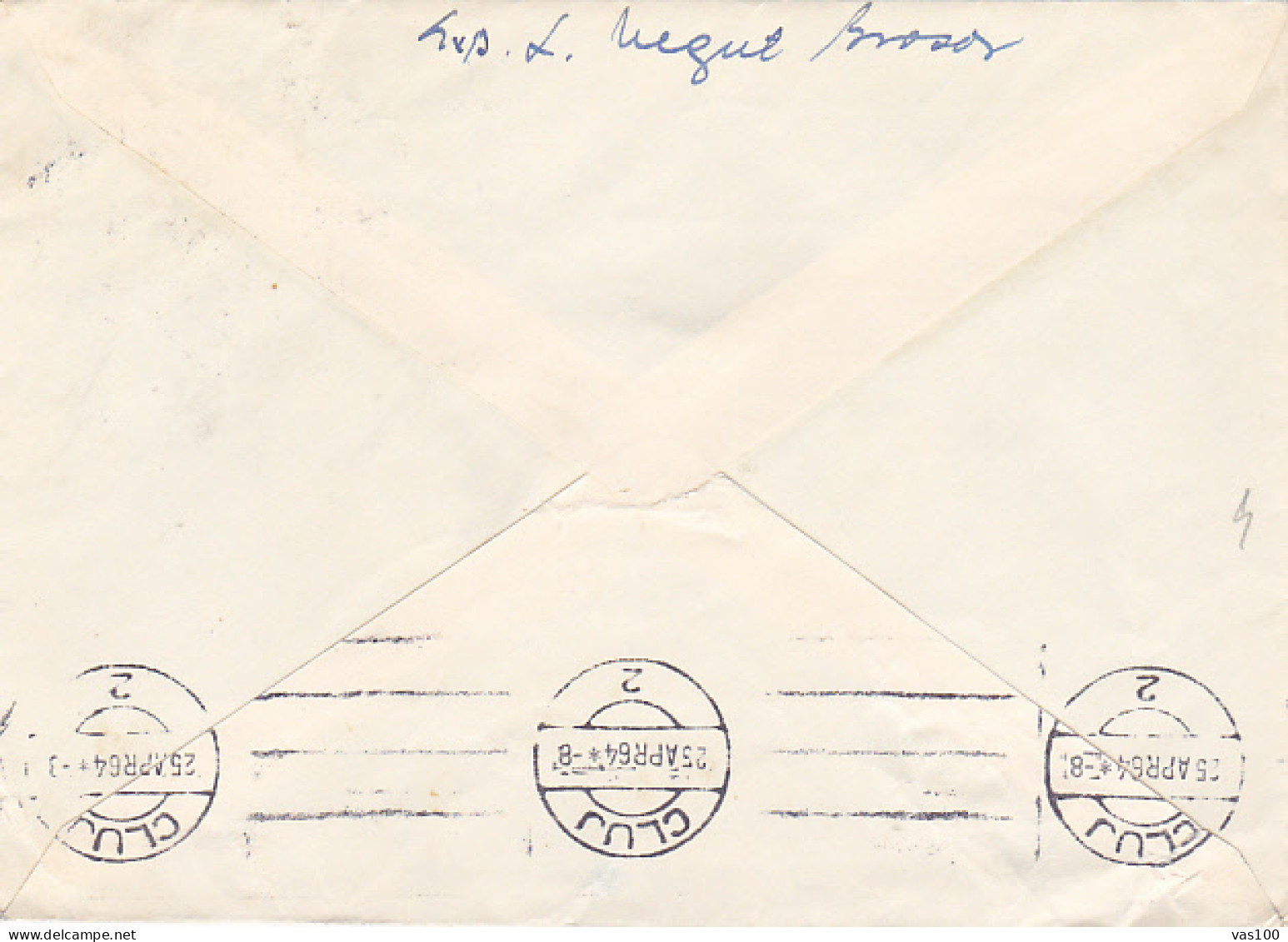 ROWING, TEAM OF 2, STAMP ON COVER, 1964, ROMANIA - Covers & Documents