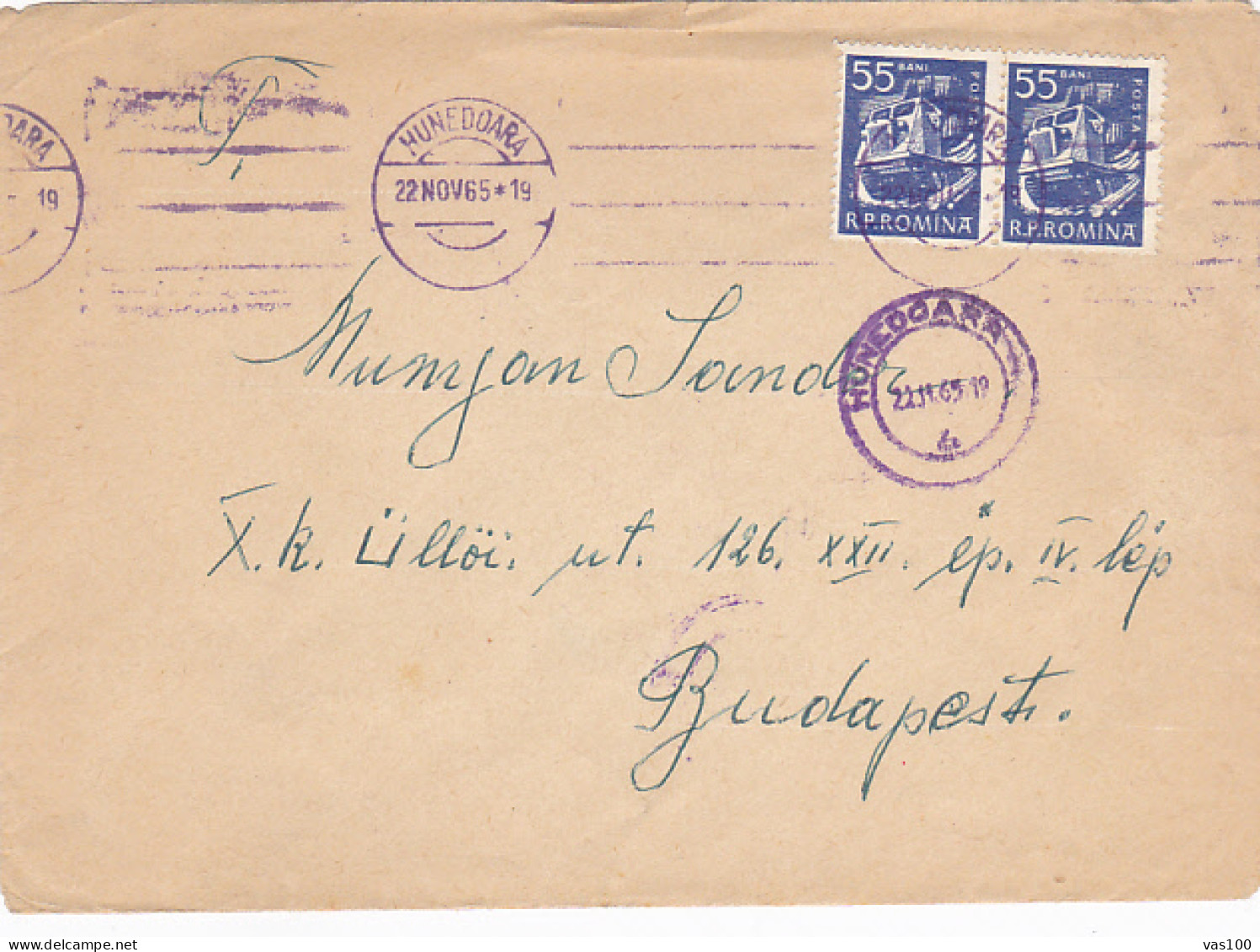 FORESTRY VEHICLE, STAMPS ON COVER, 1965, ROMANIA - Storia Postale