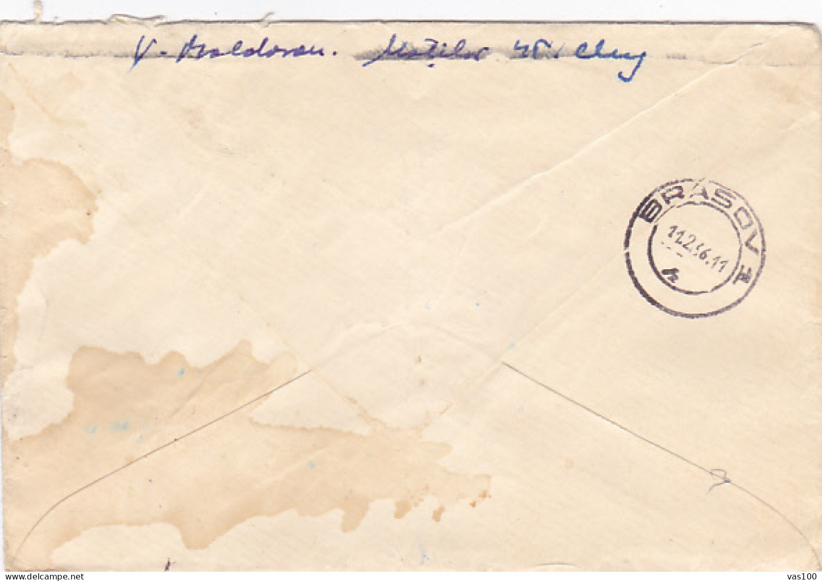 MALLARD DUCK, STAMP ON COVER, 1966, ROMANIA - Cartas & Documentos