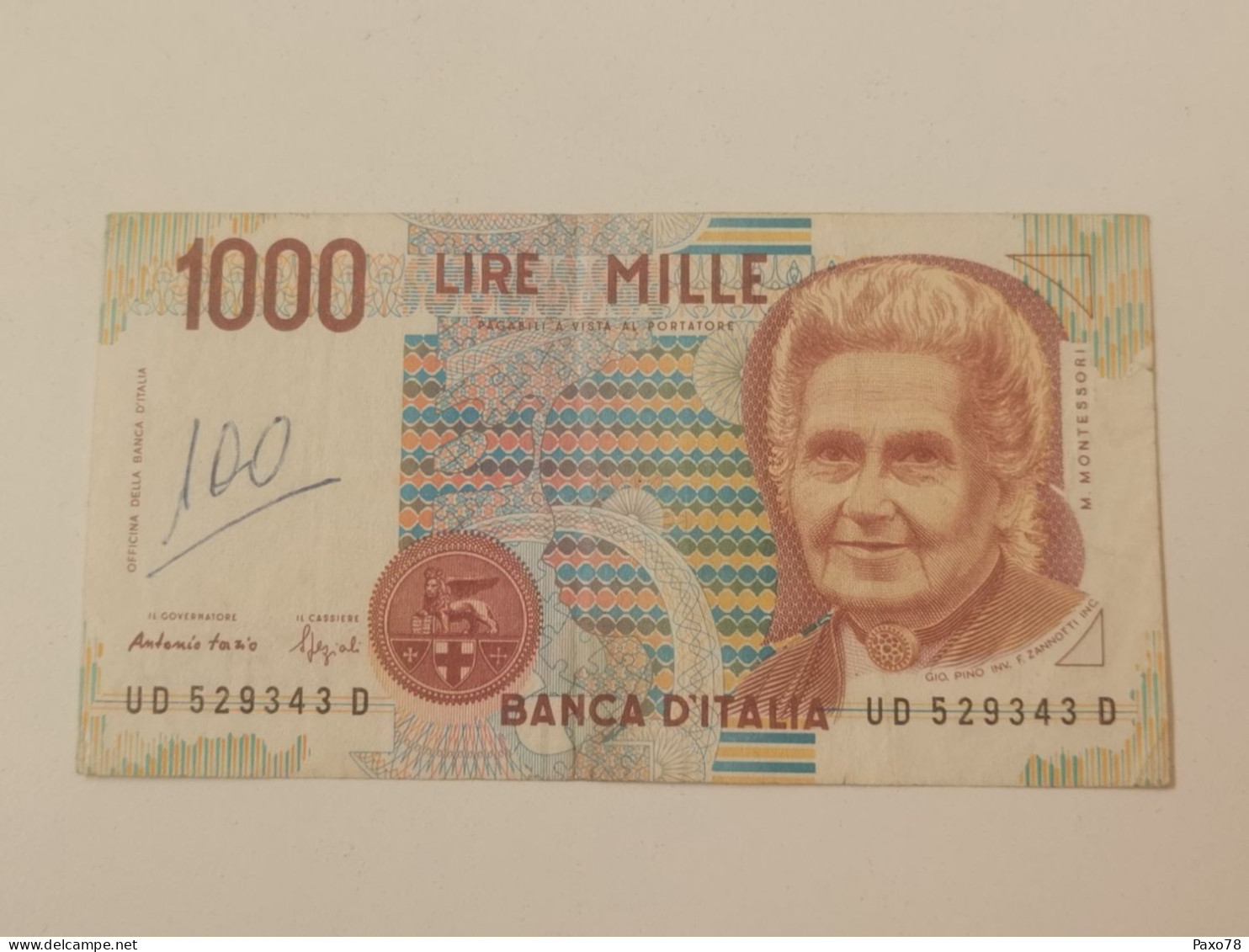 Billet Italie, 1000 Lire 1990 - 1000 Lire