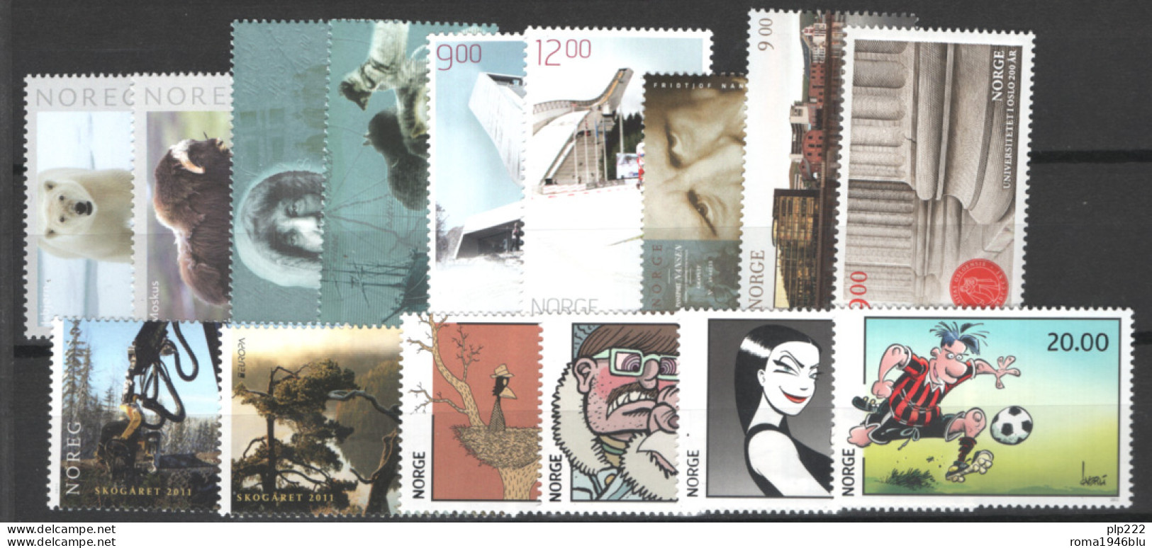 Norvegia 2011 8 Emissioni / Issues **/MNH VF - Nuevos