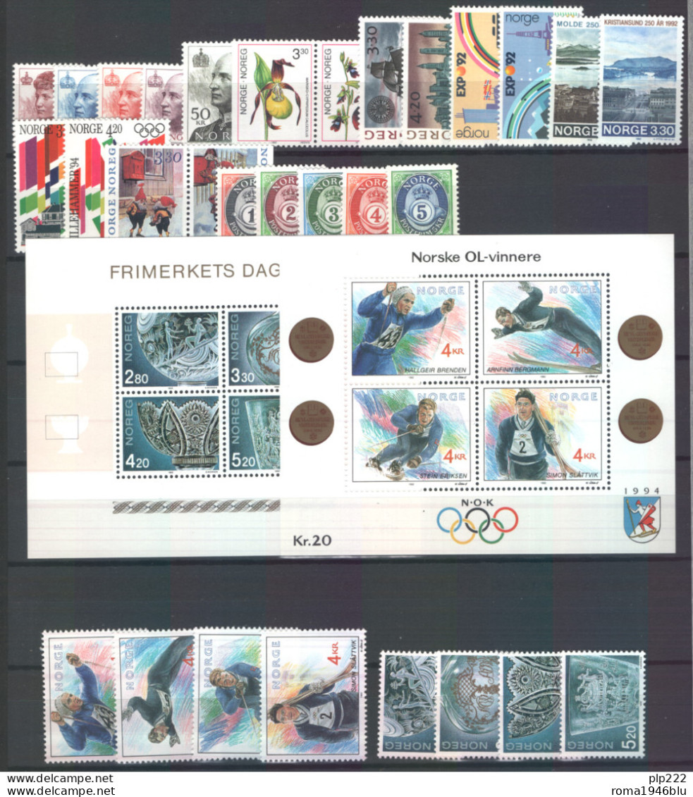Norvegia 1992 Annata Completa / Complete Year Set **/MNH VF - Annate Complete