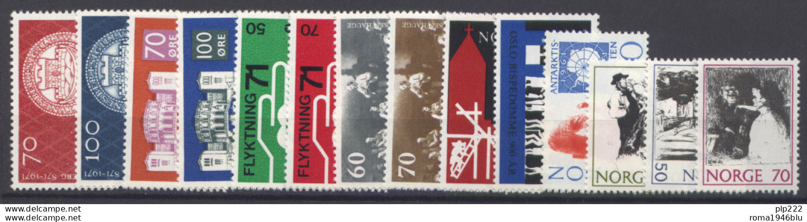 Norvegia 1971/80 Periodo Completo / Complete Period **/MNH VF - Années Complètes