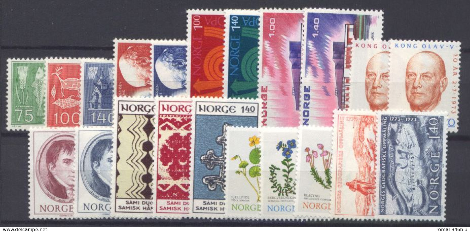 Norvegia 1971/80 Periodo Completo / Complete Period **/MNH VF - Full Years