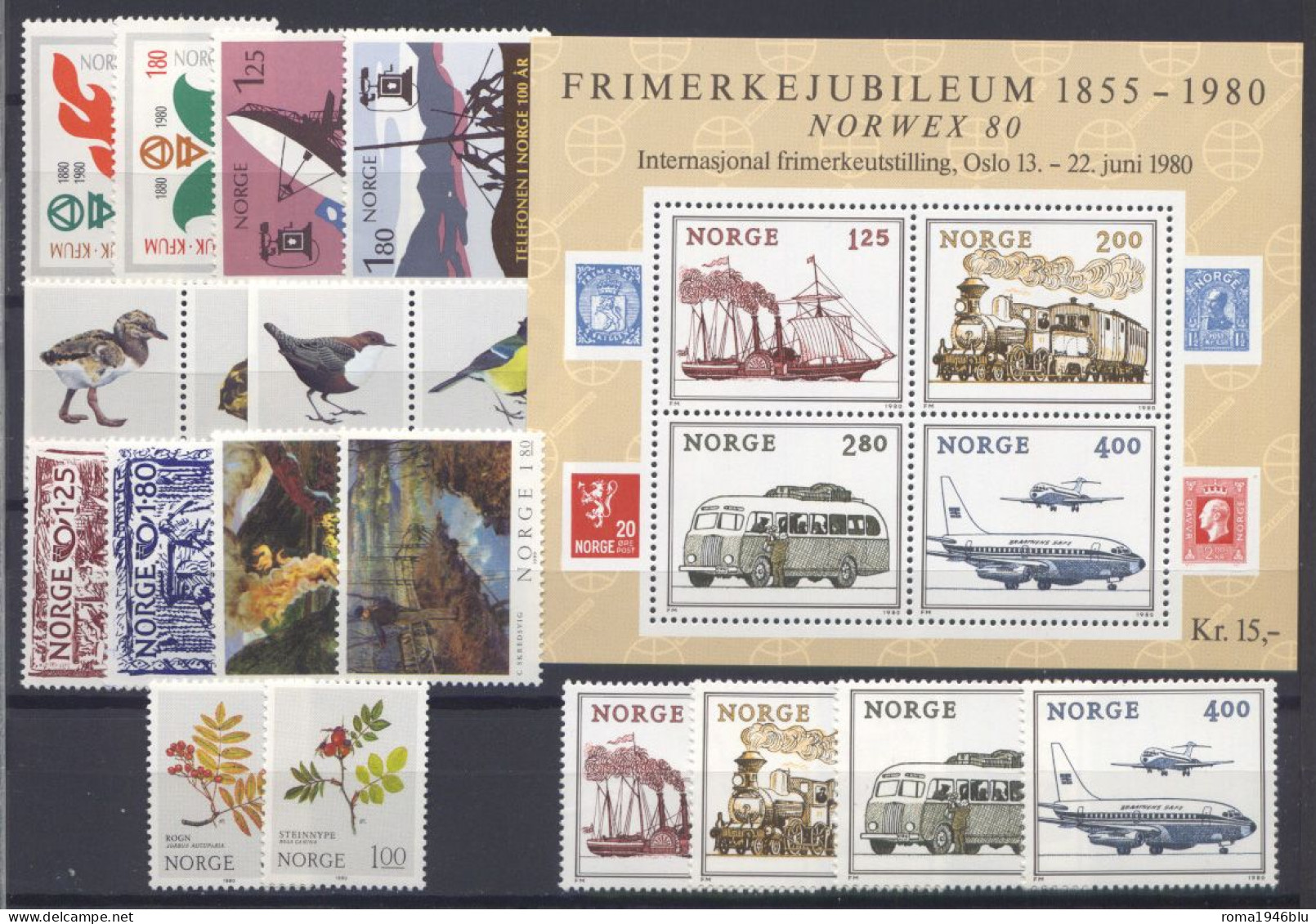 Norvegia 1971/80 Periodo completo / Complete period **/MNH VF