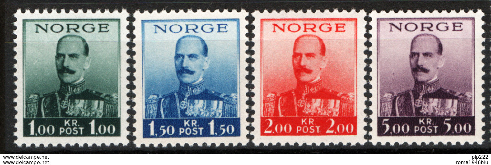 Norvegia 1937 Unif.183/86 **/MNH VF/F - Ongebruikt