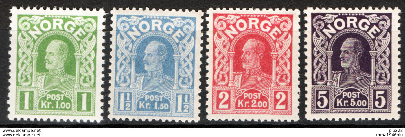 Norvegia 1910 Unif.84/87 **/MNH VF/F - Unused Stamps