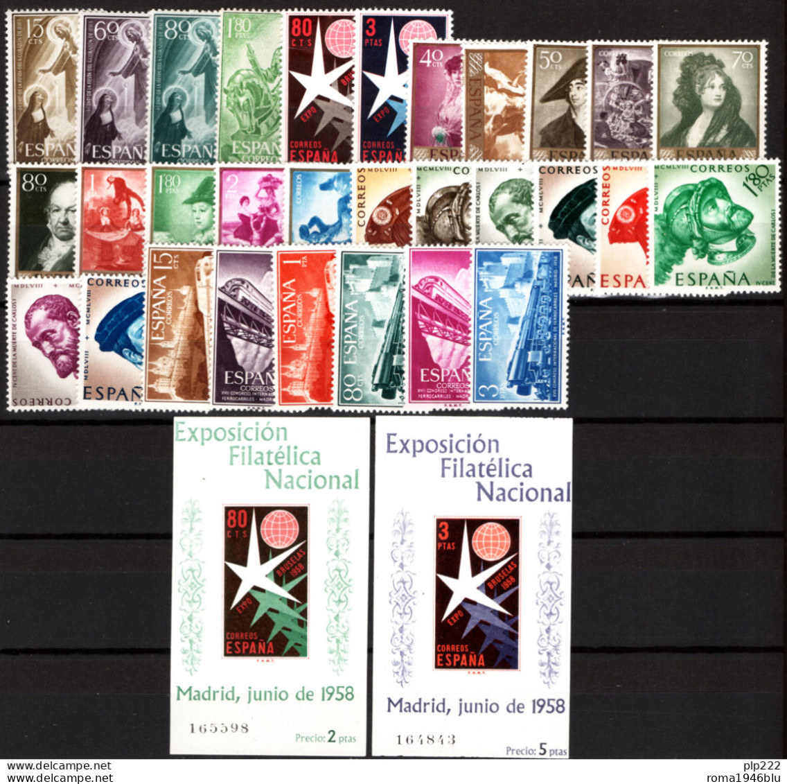 Spagna 1957/58 Annate Completa / Complete Year Set **/MNH VF/F - Années Complètes