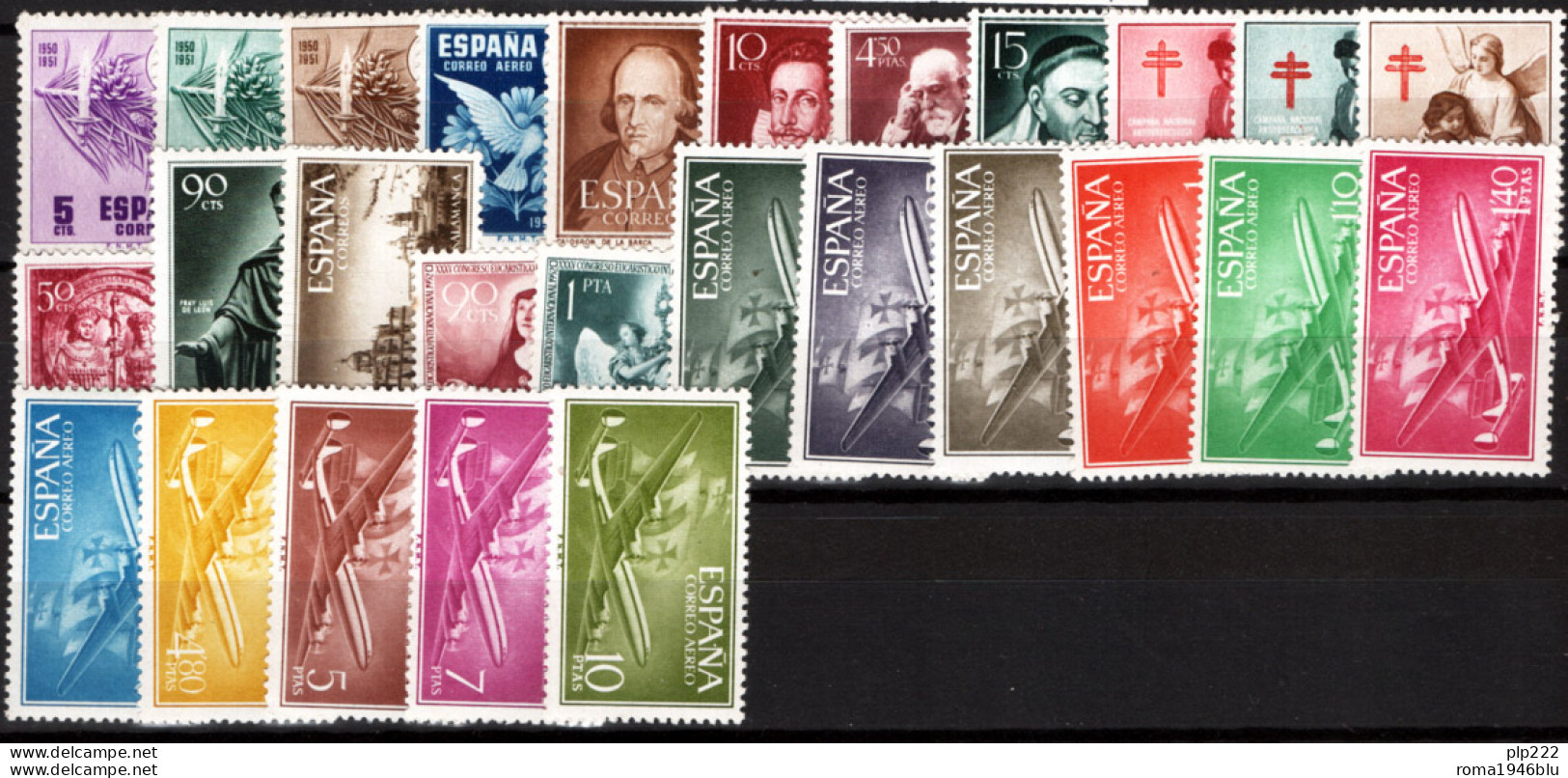 Spagna 1950/55 27 Val. */MH VF/F - Collections