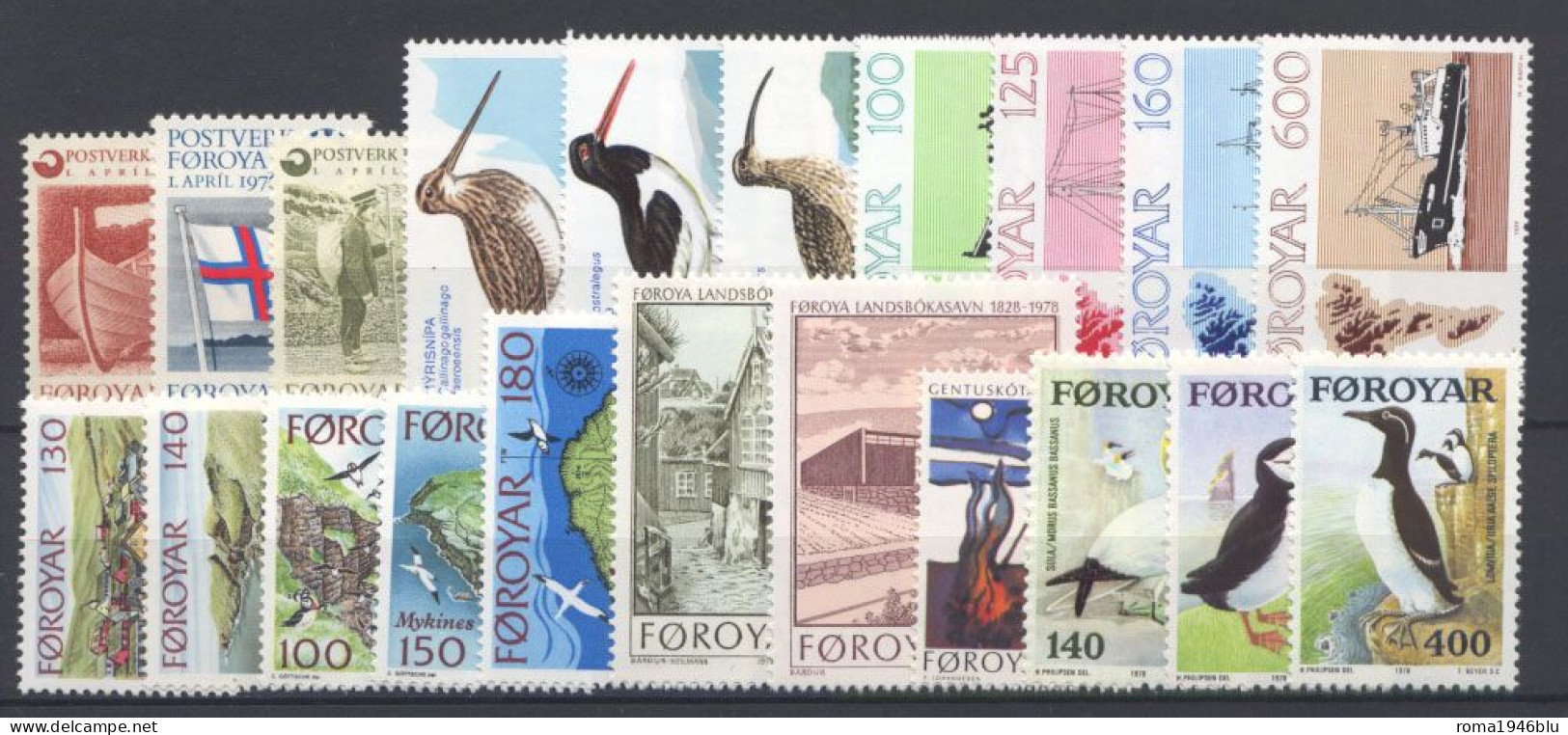 Isole Faroer 1975/1980 Collezione Completa/ Complete Collection **/MNH VF - Islas Faeroes