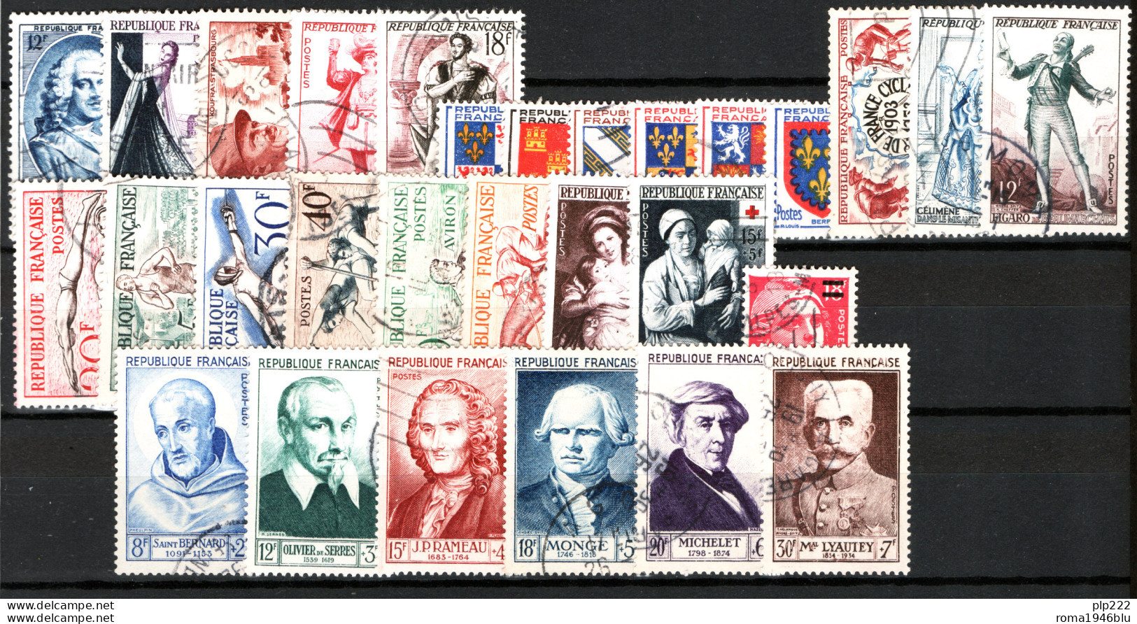 Francia 1953 Annata Completa / Complete Year Set O/Used VF/F - 1950-1959