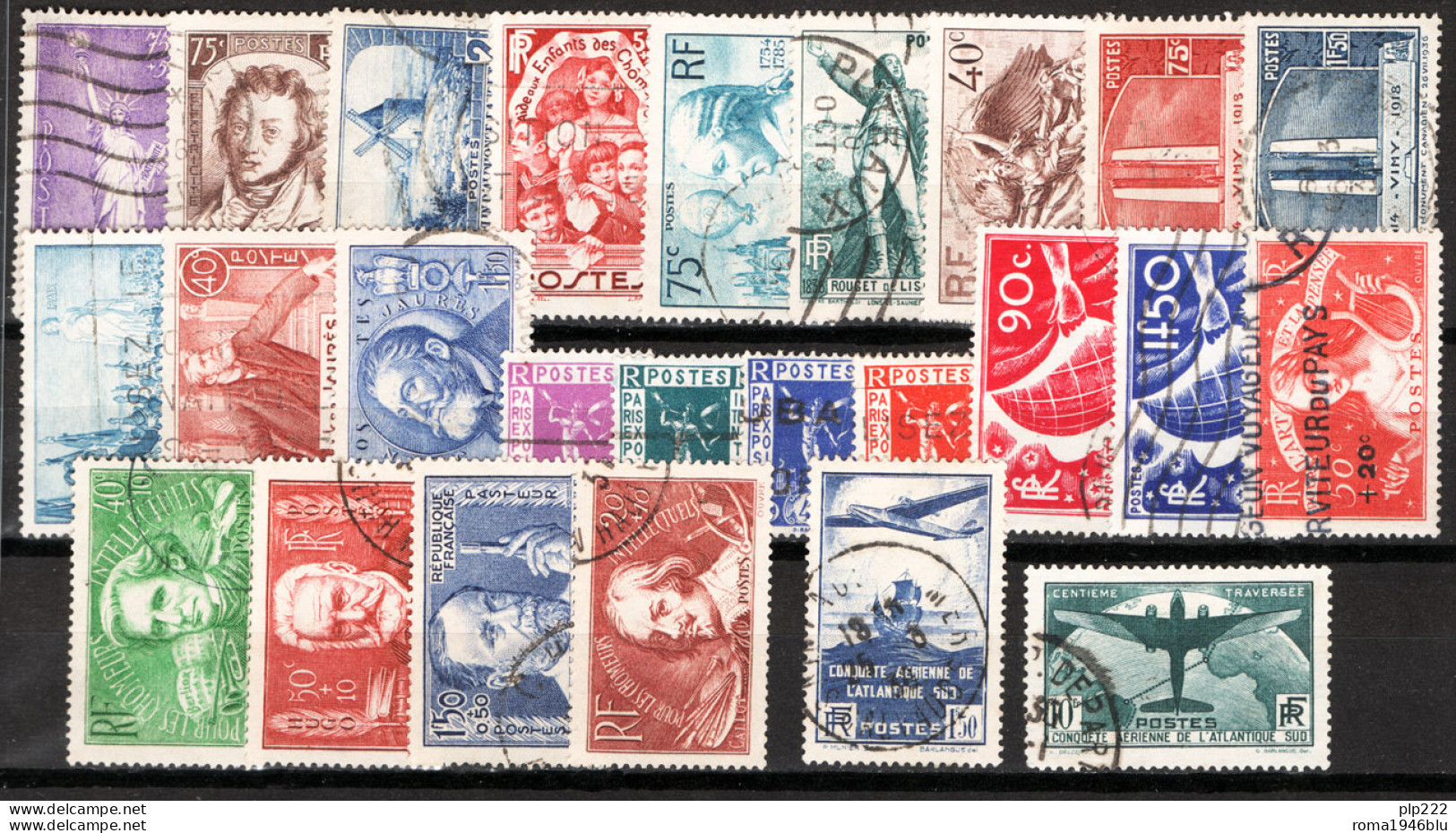 Francia 1936 Annata Completa / Complete Year Set O/Used VF/F - ....-1939