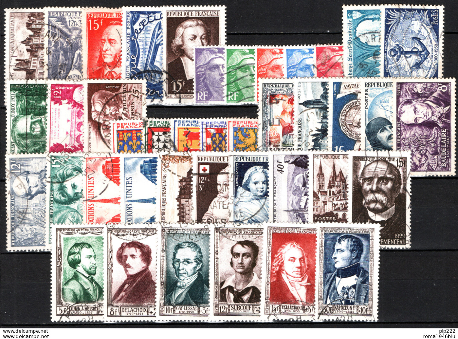 Francia 1951 Annata Completa / Complete Year Set O/Used VF/F - 1950-1959