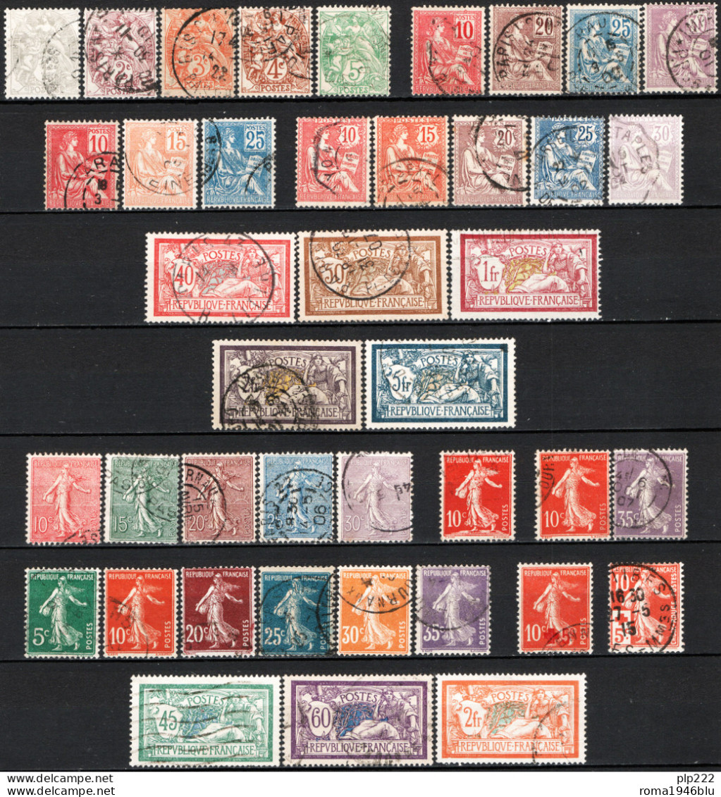 Francia 1900/14 Unif.107/47 O/used VF/F - Usati