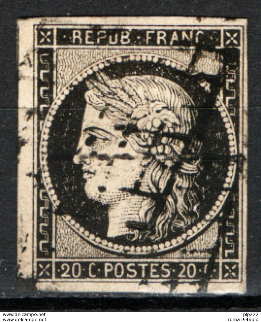 Francia 1849 20c. Unif.3 O/Used VF/F - 1849-1850 Ceres