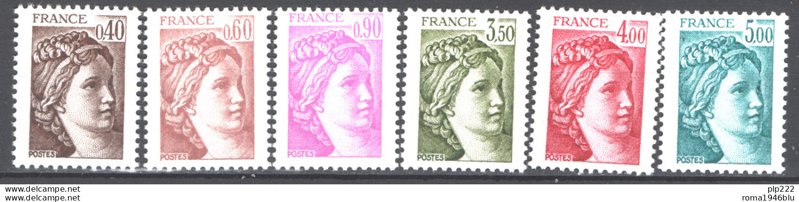 Francia 1981 Unif.2118/23 **/MNH VF - 1977-1981 Sabine Van Gandon