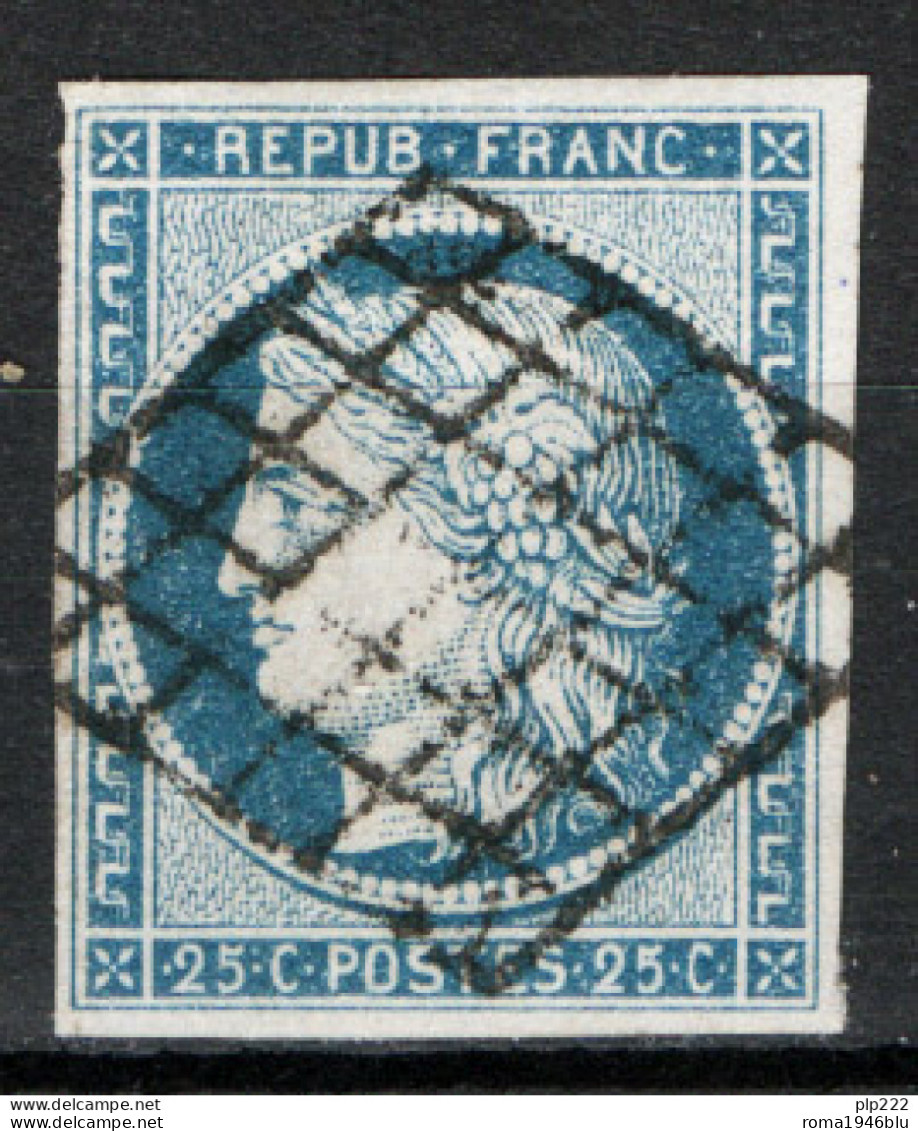 Francia 1849 25c. Unif.4 O/Used VF/F - 1849-1850 Cérès