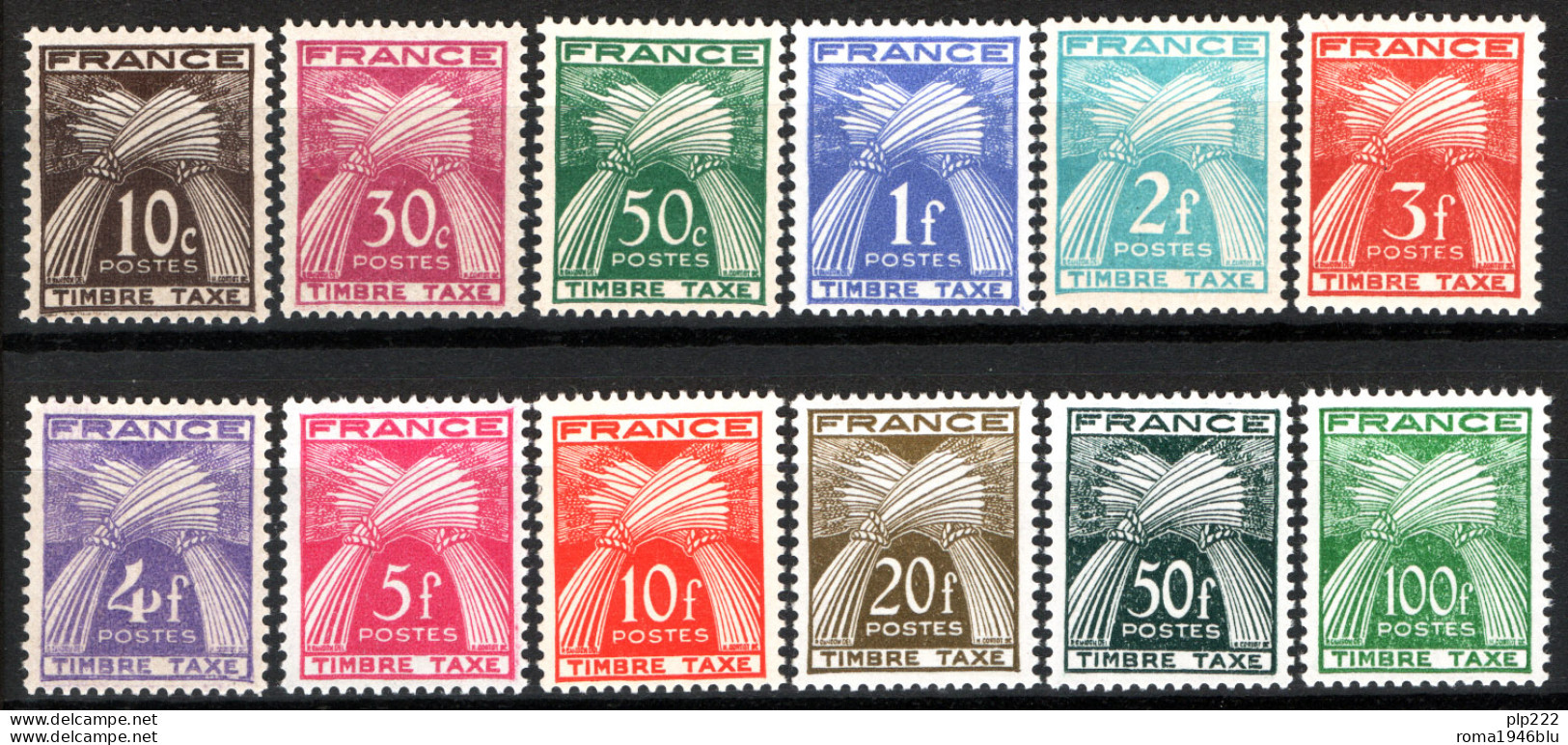 Francia 1946 Segnatasse Unif.S.78/89 **/MNH VF/F - 1859-1959 Nuevos