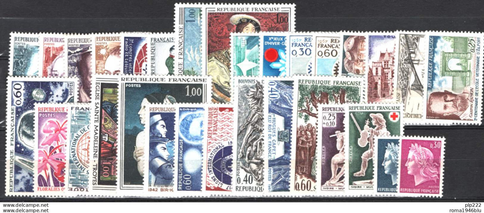 Francia 1967 Annata Completa / Complete Year Set **/MNH VF - 1960-1969