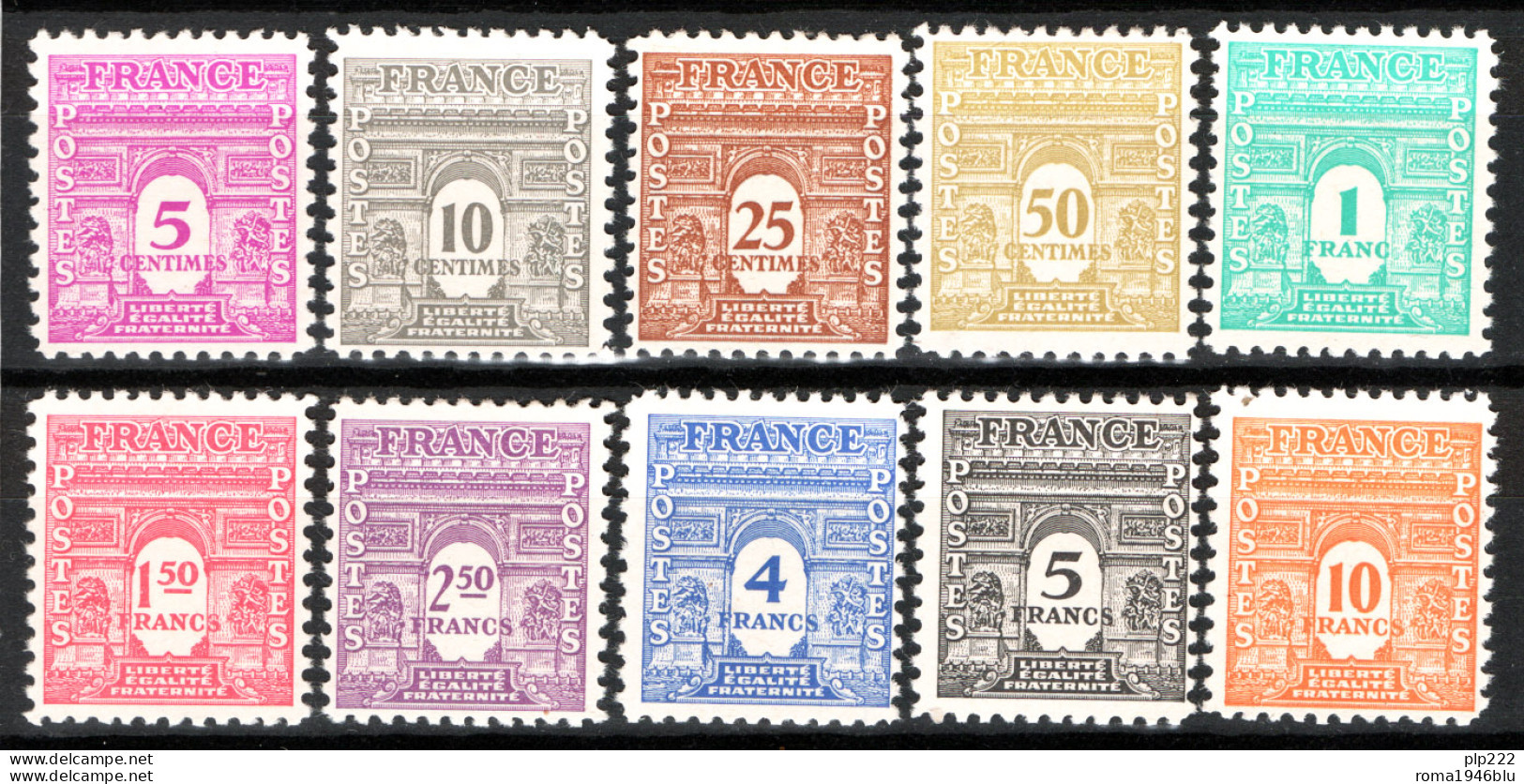 Francia 1944 Unif.620/29 **/MNH VF - Nuevos