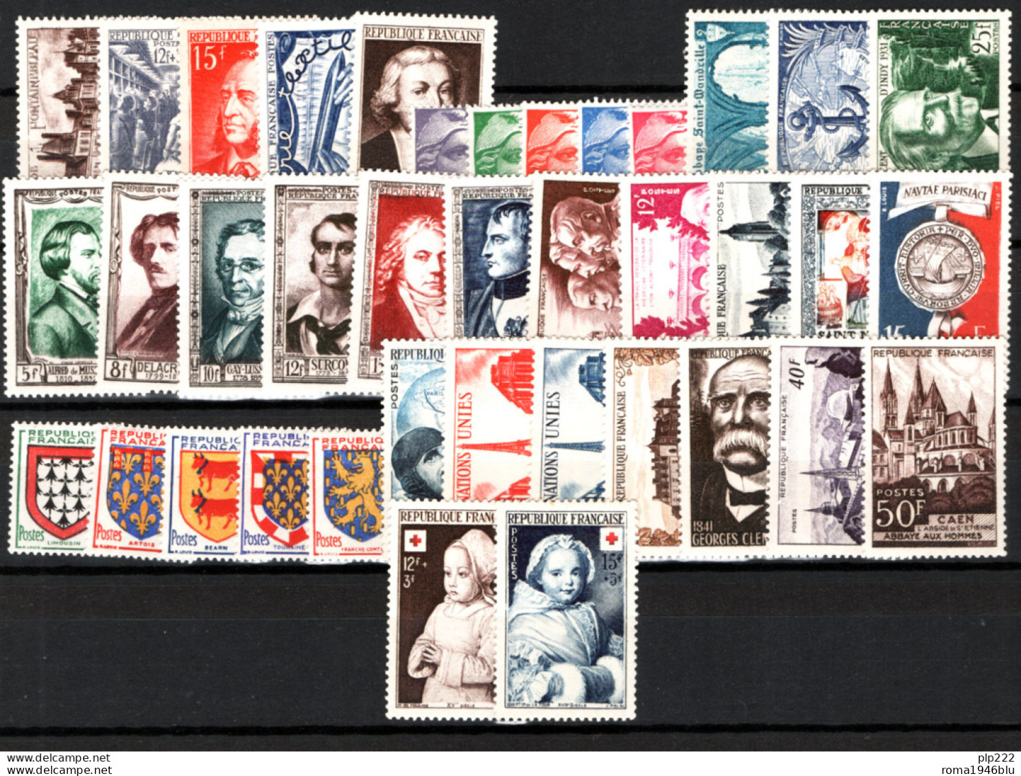 Francia 1951 Annata Quasi Completa / Almost Complete Year **/MNH VF - 1950-1959