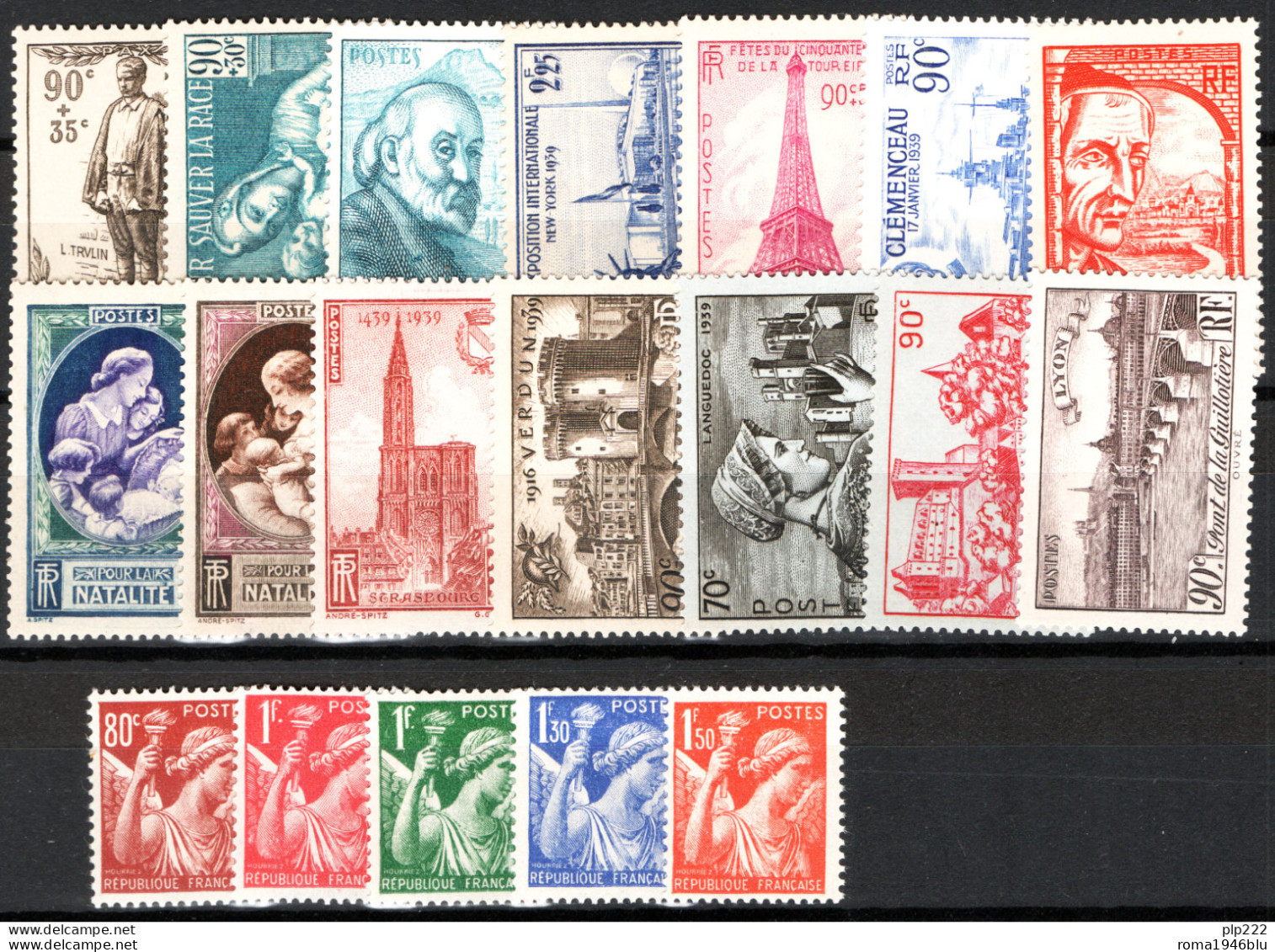 Francia 1939 Unif.419/21,425/26,429,431/35,440/43,445,448/50 **/MNH VF/F - Unused Stamps