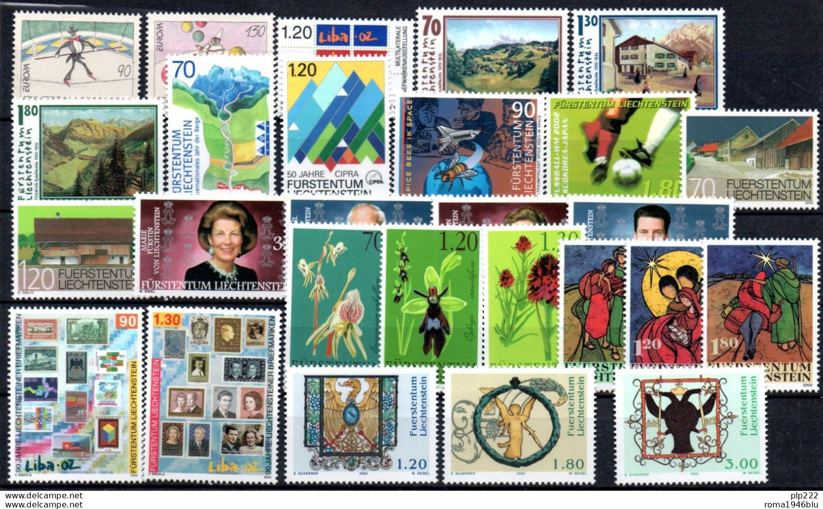 Liechtenstein 2002 Annata Completa / Complete Year Set **/MNH VF - Full Years