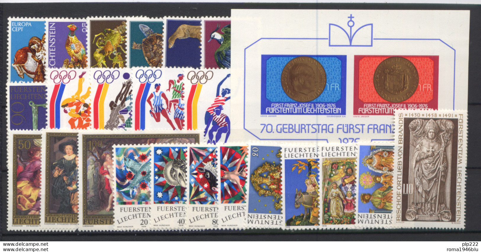 Liechtenstein 1976 Annata Completa / Complete Year Set **/MNH VF - Années Complètes