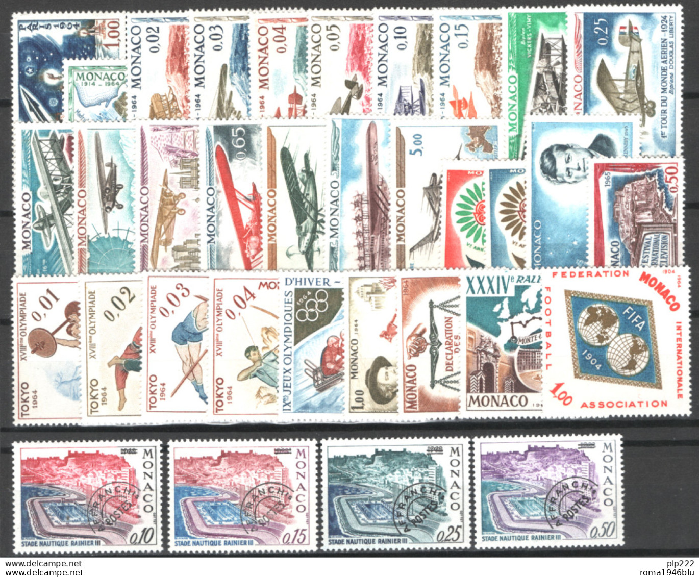 Monaco 1964 Annata Completa Con Preann. / Complete Year Set With Precancel **/MNH VF - Full Years