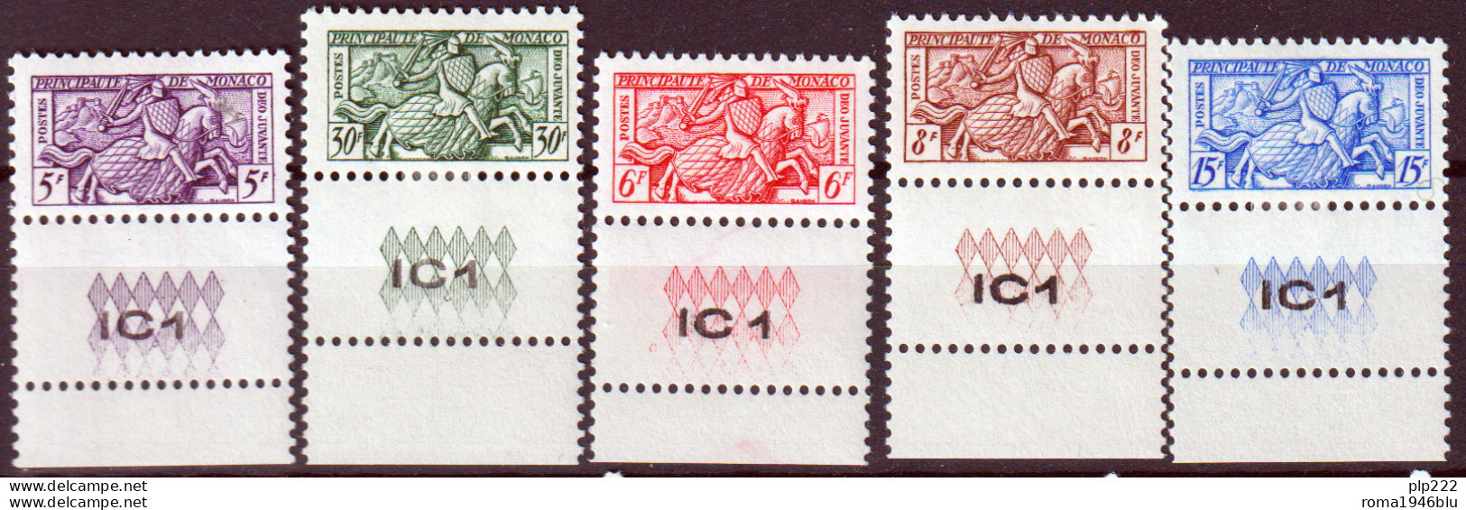 Monaco 1955 Unif. 415/19 */MH VF - Unused Stamps