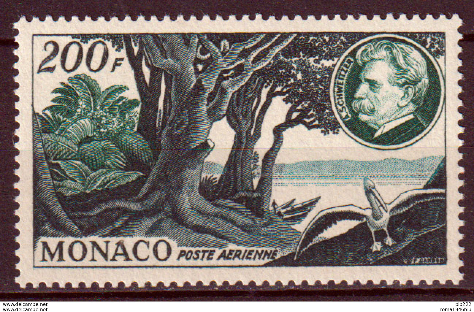 Monaco 1955 Unif. A59 **/MNH VF - Luchtpost