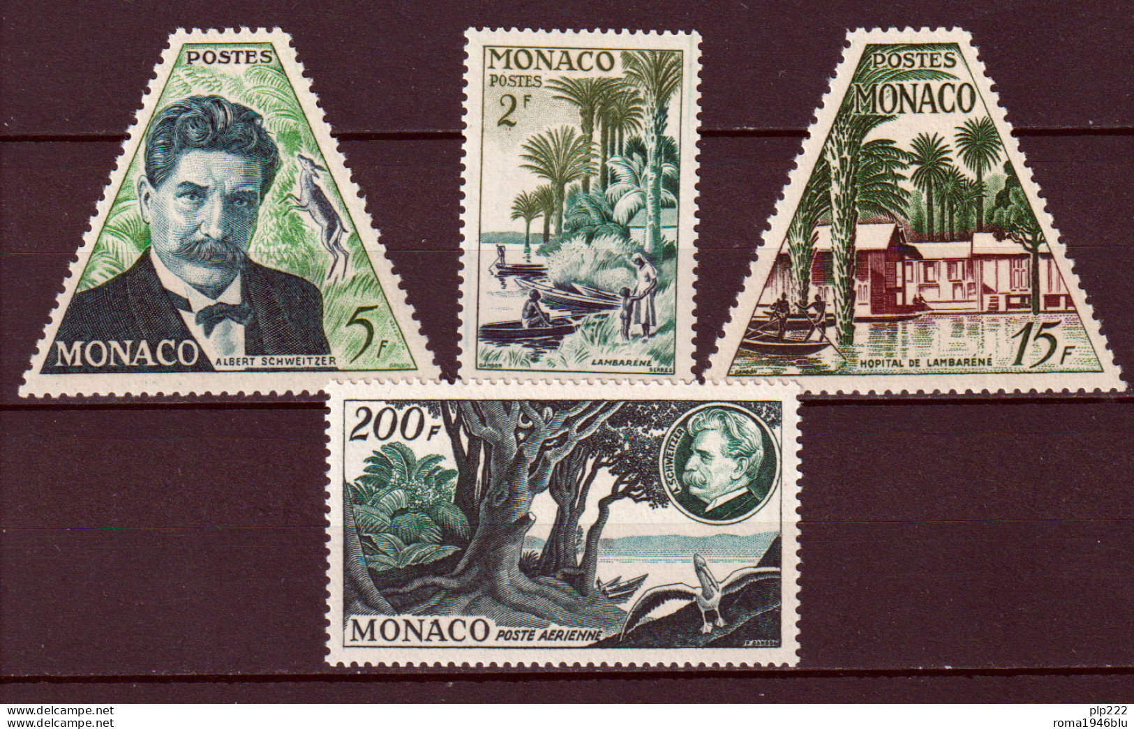 Monaco 1955 Unif. 412/14+A59 **/MNH VF - Unused Stamps