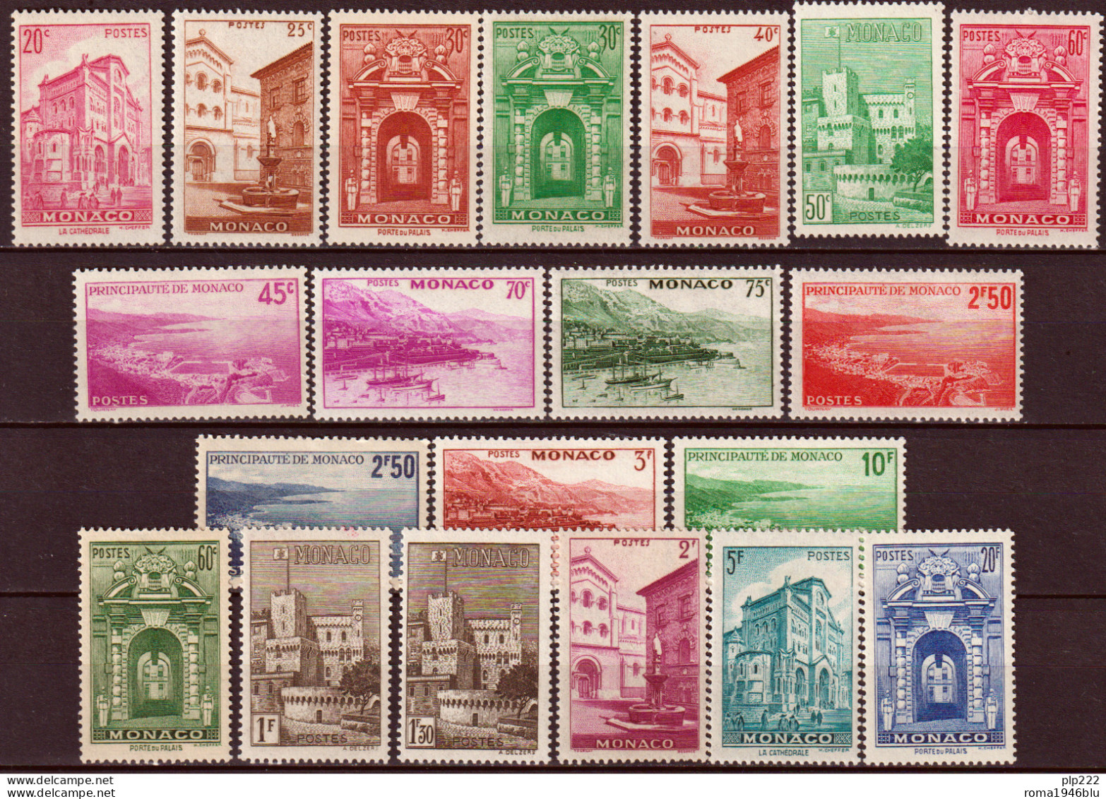 Monaco 1939 Unif.169/83 */MH VF/F - Ungebraucht