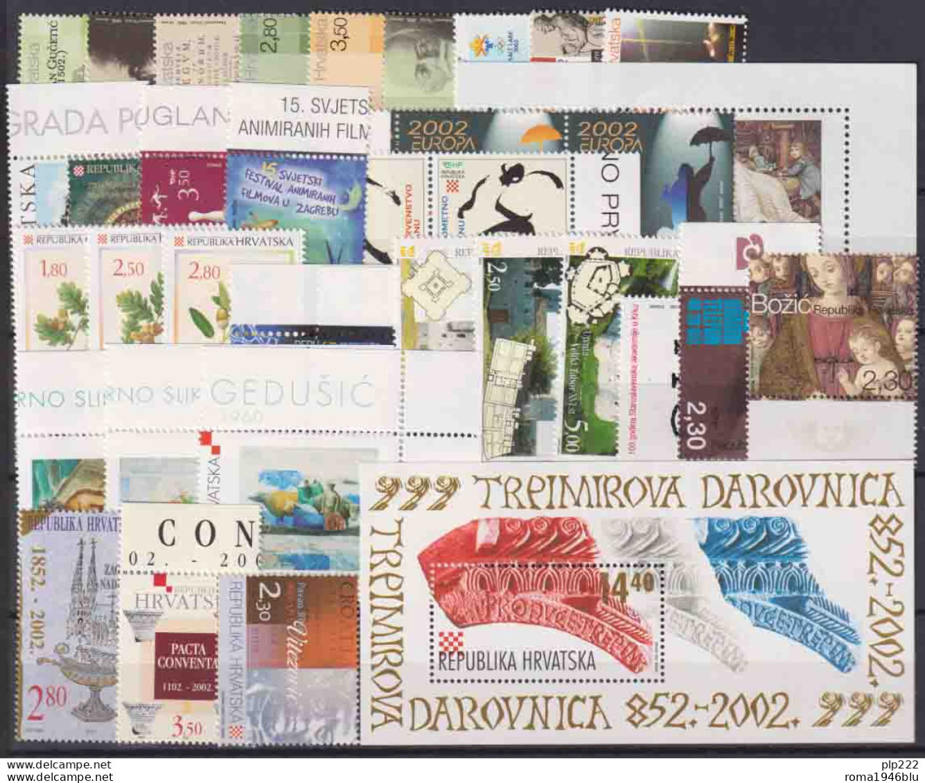 Croazia 2002 Annata Completa / Complete Year Set **/MNH VF - Croatia