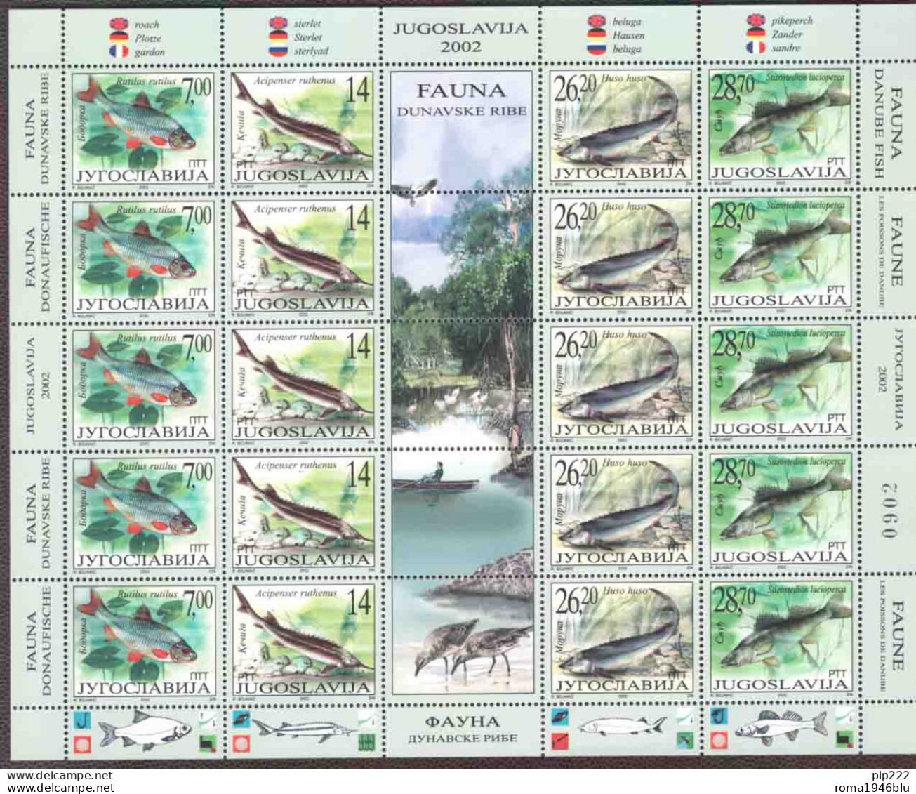 Jugoslavia 2001 Unif.2962/65 Minisheet Of 5 Strip **/MNH VF - Blocchi & Foglietti