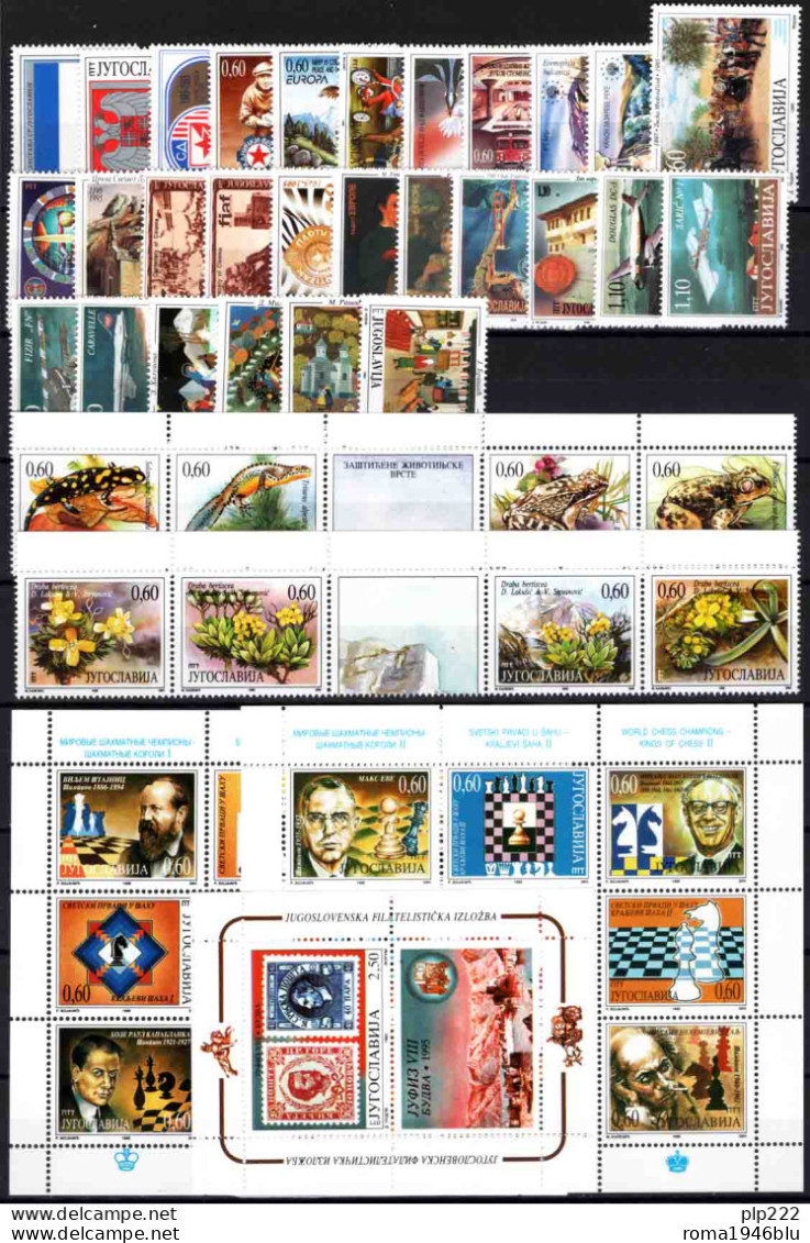 Jugoslavia 1995 Annata Completa / Complete Year Set **/MNH VF/F - Komplette Jahrgänge