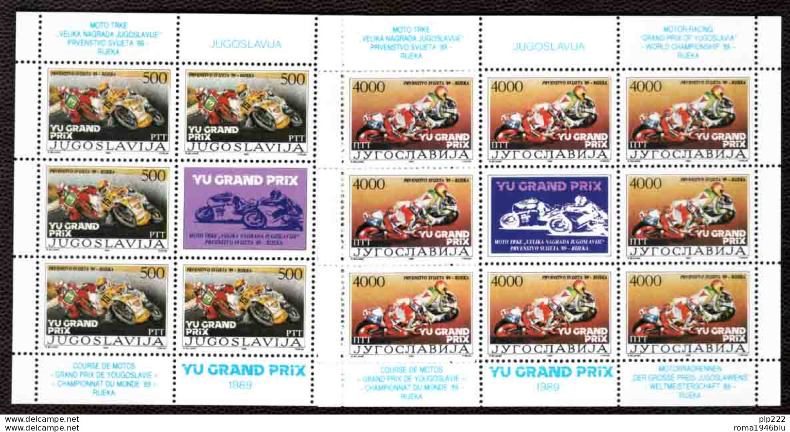 Jugoslavia 1989 Unif.2234/35 Minisheet Of 9 **/MNH VF - Blocchi & Foglietti