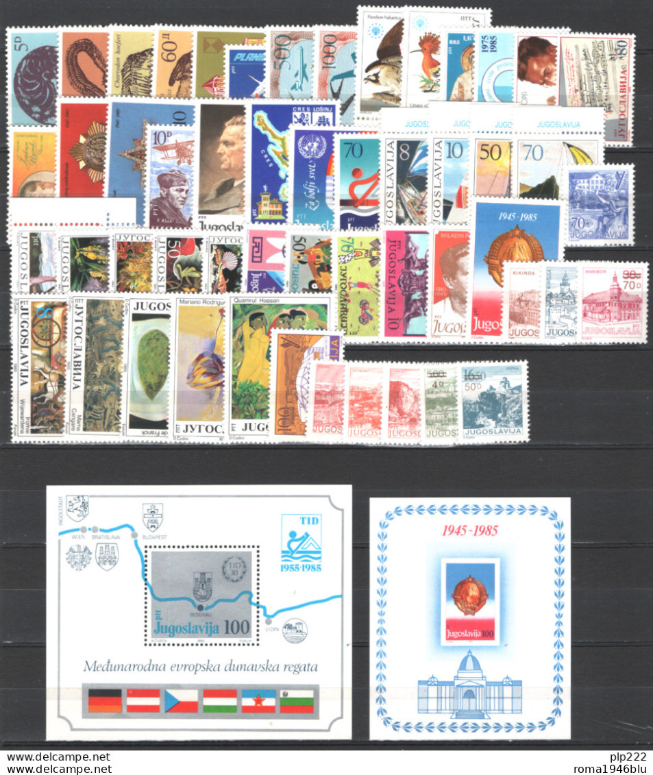 Jugoslavia 1985 Annata Completa / Complete Year Set **/MNH VF/F - Full Years