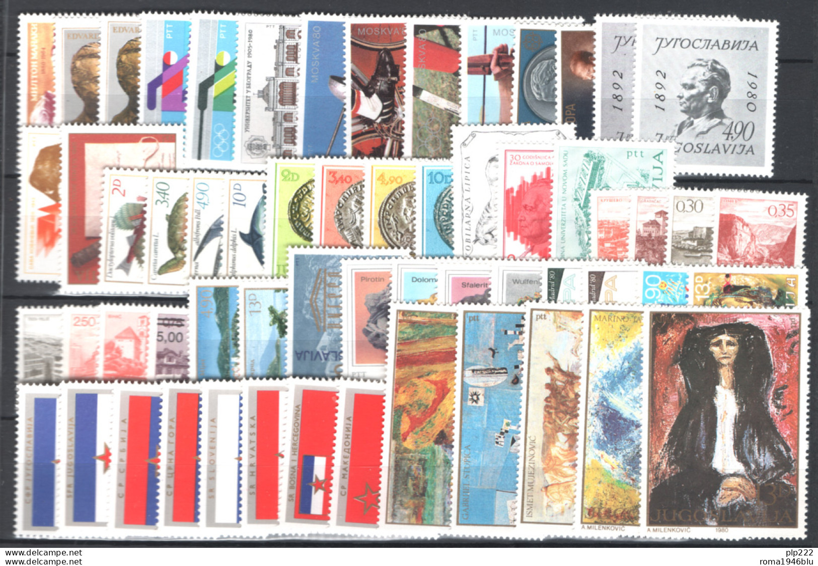 Jugoslavia 1980 Annata Completa / Complete Year Set **/MNH VF/F - Années Complètes