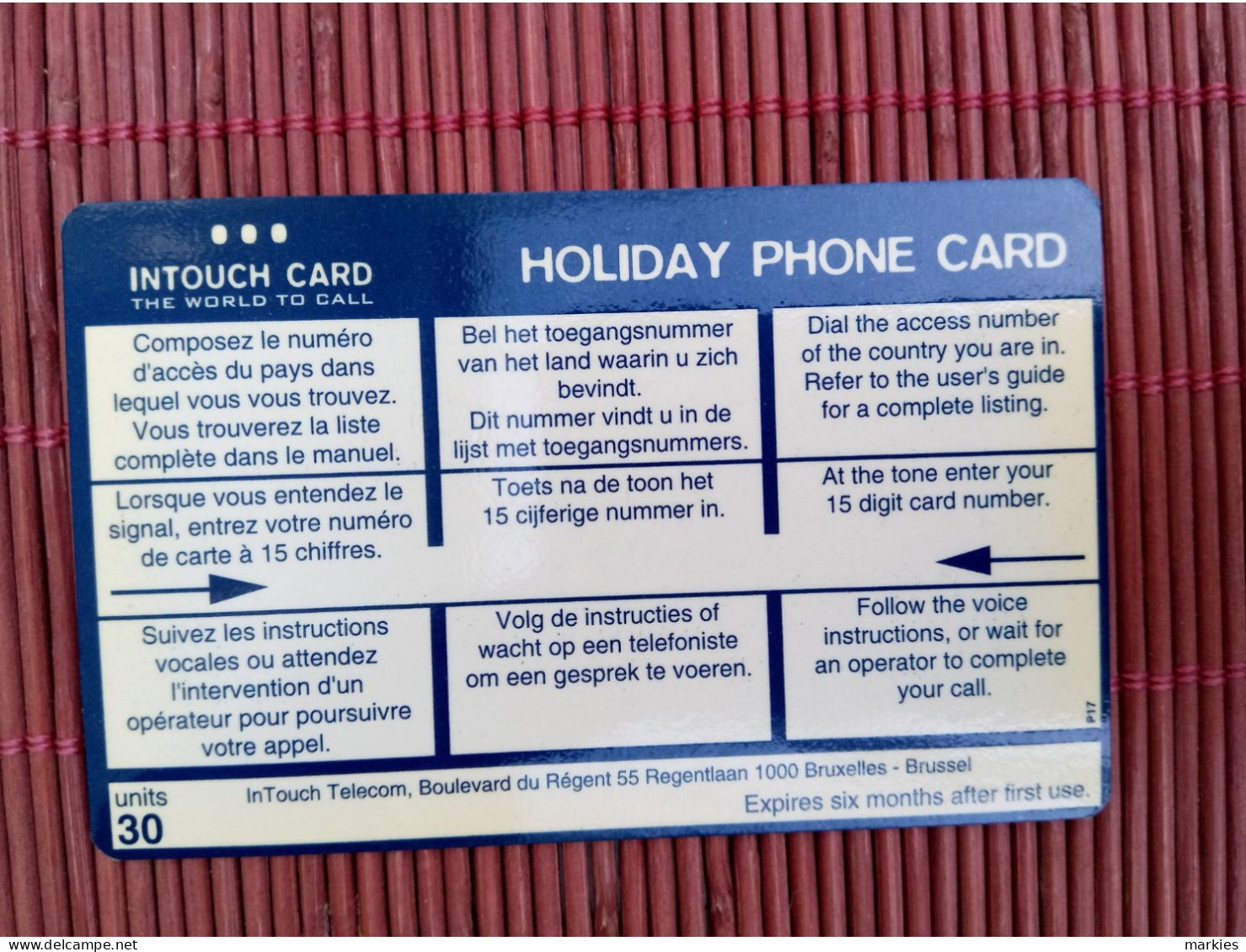 Holiday Phone 600 BEF Demo Never Seen In Democard 2 Photos Very Rare ! - [2] Prepaid & Refill Cards