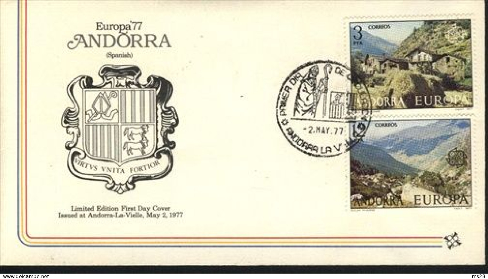 Spanish Andorra FDC Sc 98-99 EUROPA - Covers & Documents