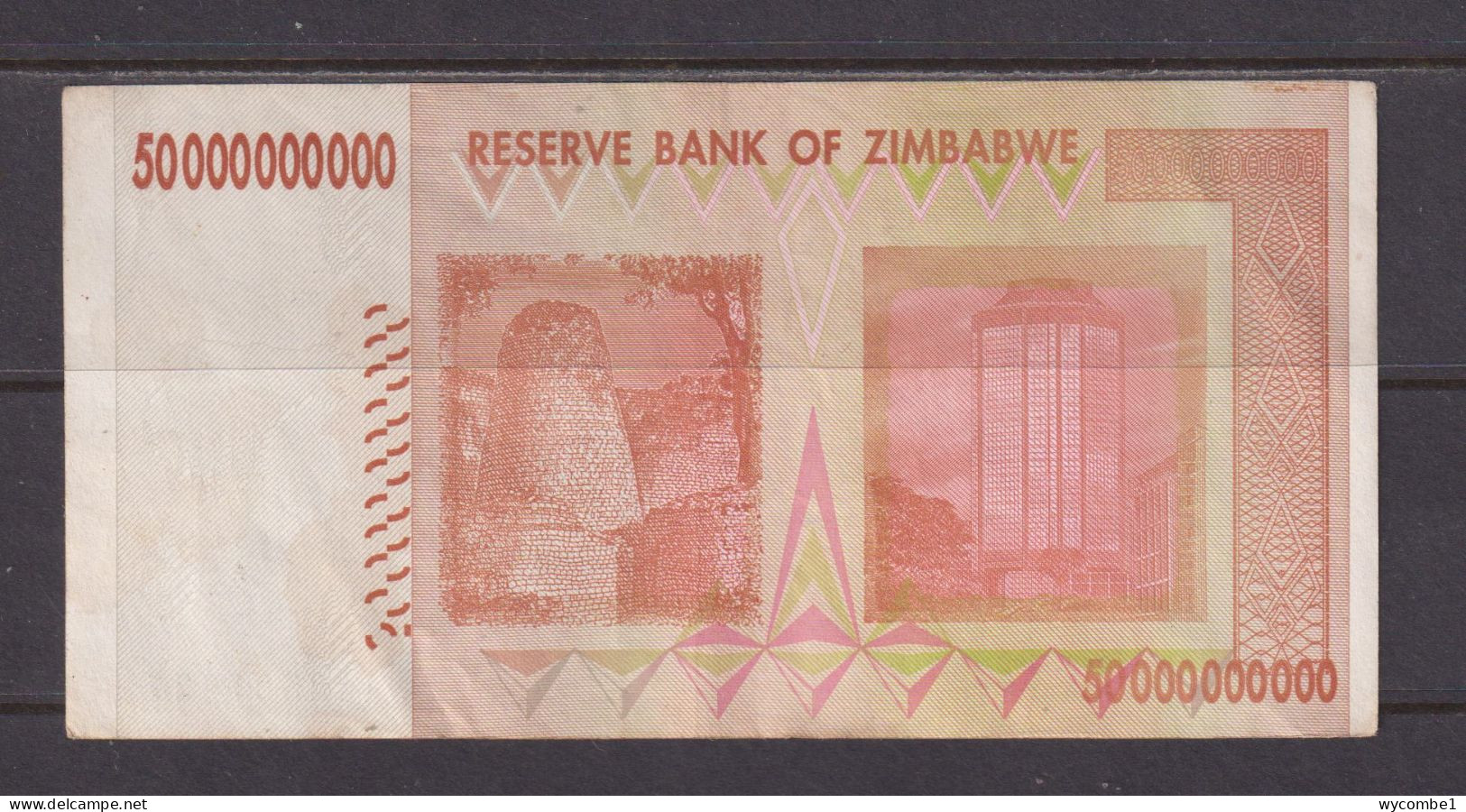 ZIMBABWE - 2008 50000000000 Dollars (Fifty Billion) Circulated Banknote As Scans - Zimbabwe