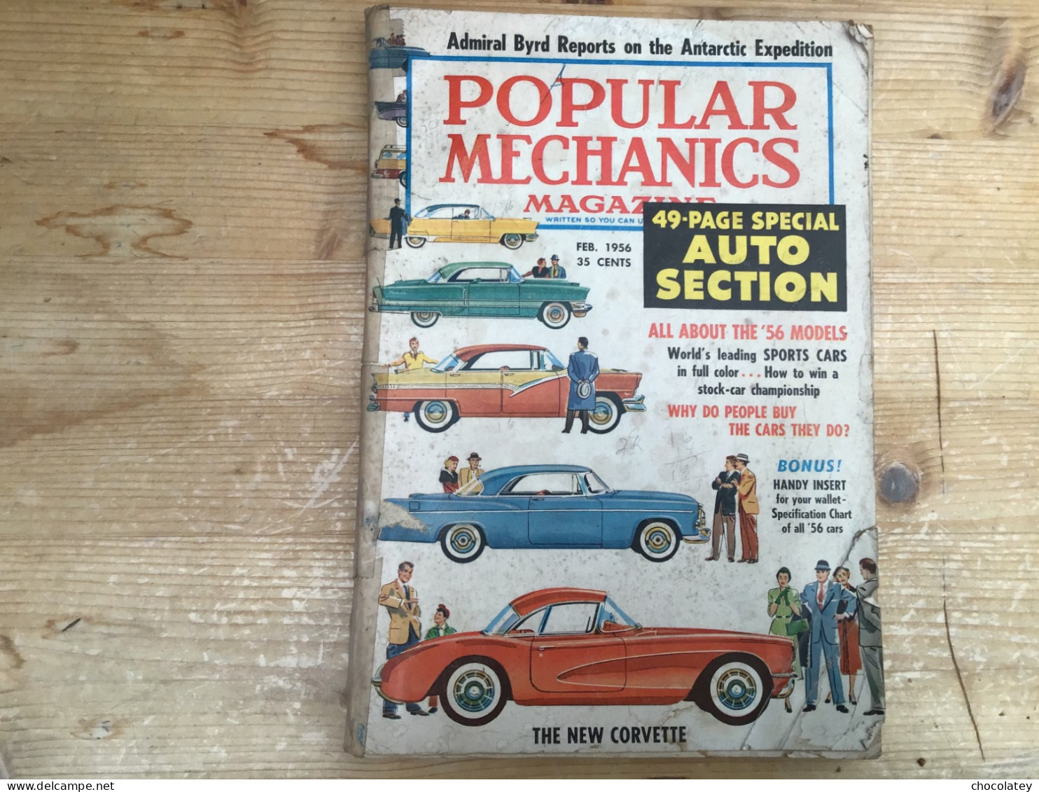 Popular Mechanics Magazine 1956 Special Auto Section Sportcars Corvette - Trasporti