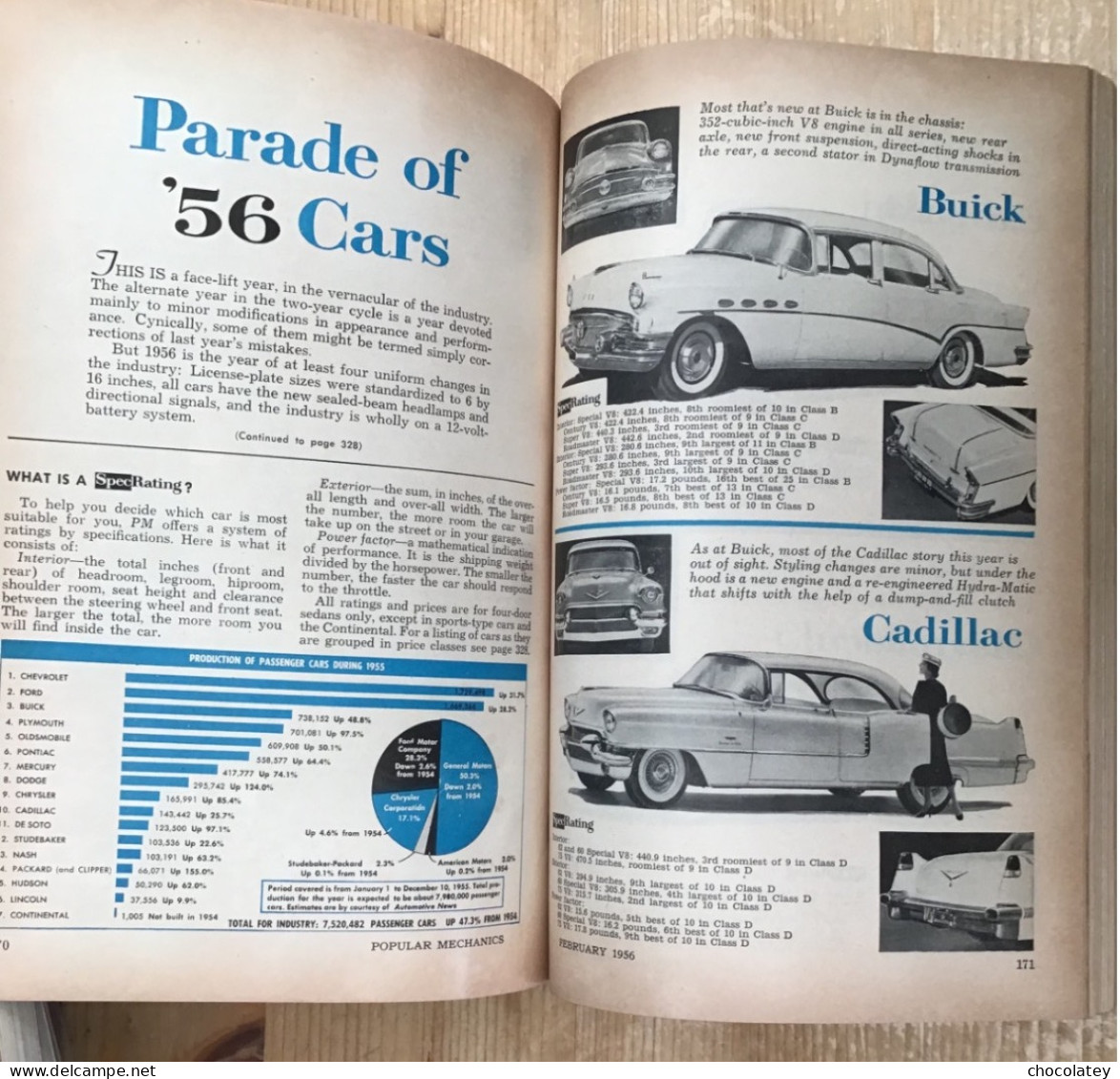Popular mechanics magazine 1956 special auto section sportcars Corvette
