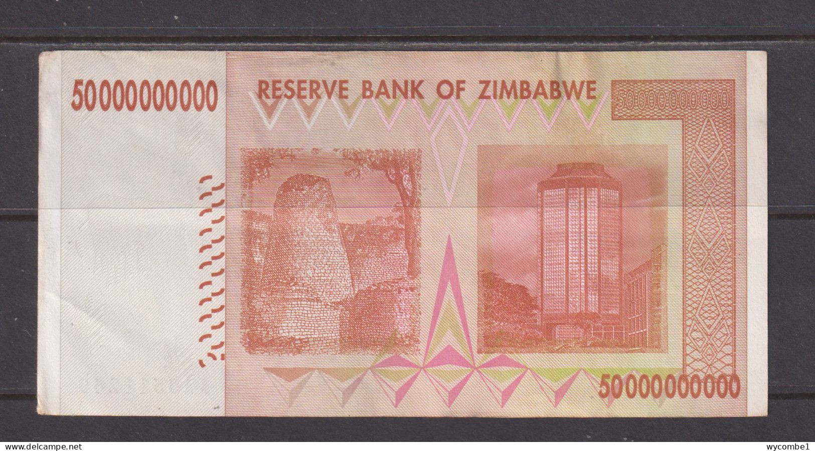 ZIMBABWE - 2008 50000000000 Dollars (Fifty Billion) Circulated Banknote As Scans - Zimbabwe