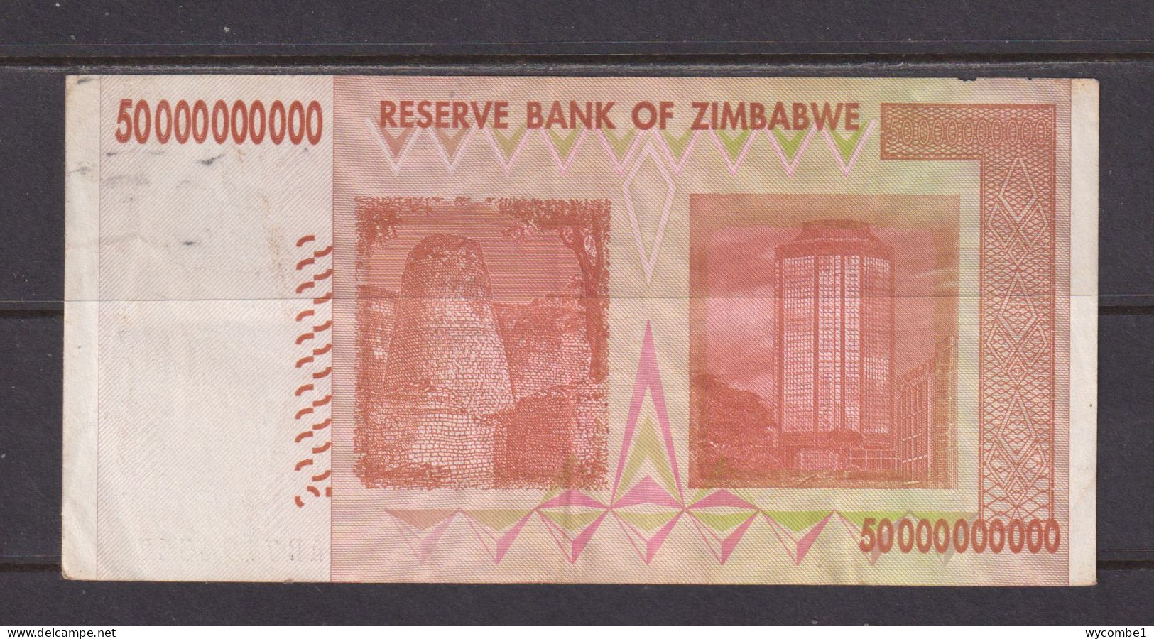 ZIMBABWE - 2008 50000000000 Dollars (Fifty Billion) Circulated Banknote As Scans - Zimbabwe