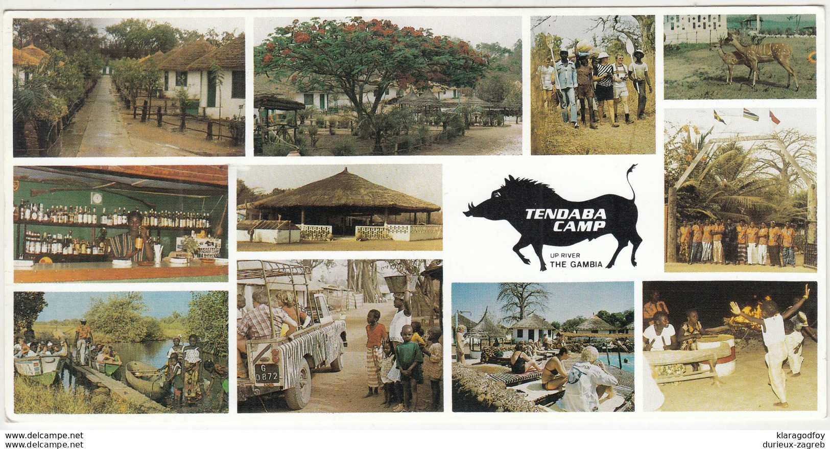 Tendaba Camp Postcard Travelled 1997 Serekunda Pmk B181101 - Gambie