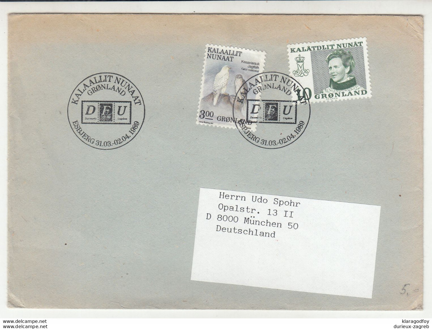 Greenland, Letter Cover Posted 1989 B210820 - Cartas & Documentos