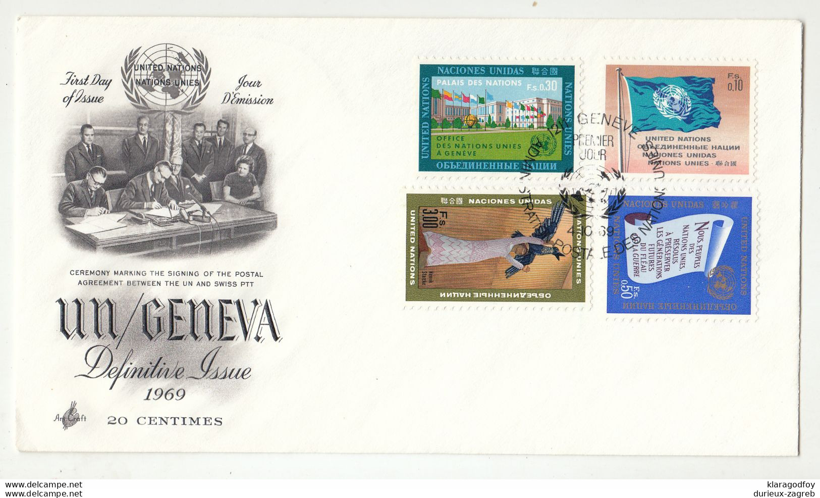 United Nations 1969 FDC B210820 - FDC